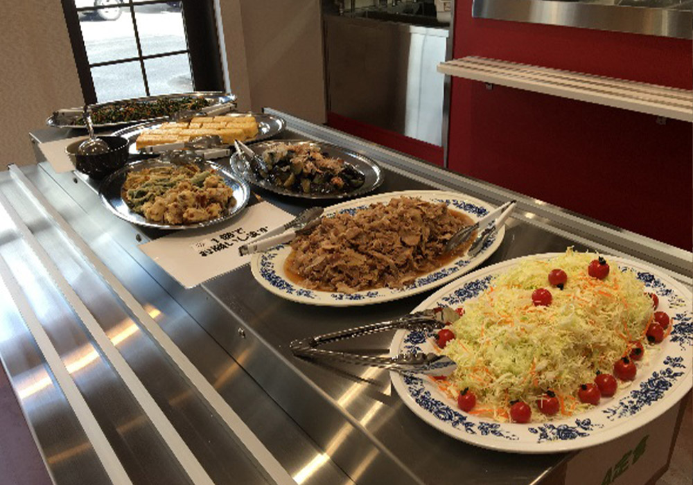 The kitchen counter made by employees at the Iga Factory